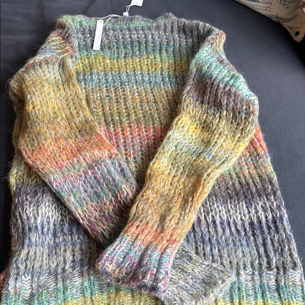 Trina Turk Sinclair rainbow ombré alpaca and mohair sweater - Picture 7 of 8